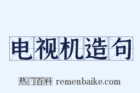 电视机造句是什么意思的图片
